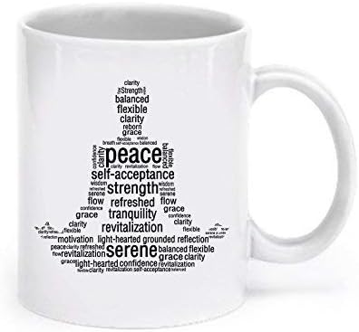 Amazon Co Jp Shimaier ロータスポジションワードヨガマグカップカップ 面白い贈り物 Lotus Position Word Yoga Mug ホーム キッチン
