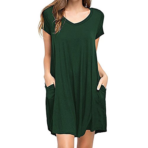 Hpapadks Sleeveless Vintage Tea Dress Belt Green