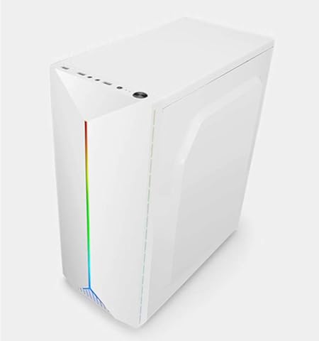 32 * 18 * 41Cm Caja De La Computadora, ATX Completo del Lado De Acrílico Transparente RGB Aire Frío del Agua De Refrigeración del Caso USB3.0 PC De Escritorio Ordenador Central Chasis,Blanco
