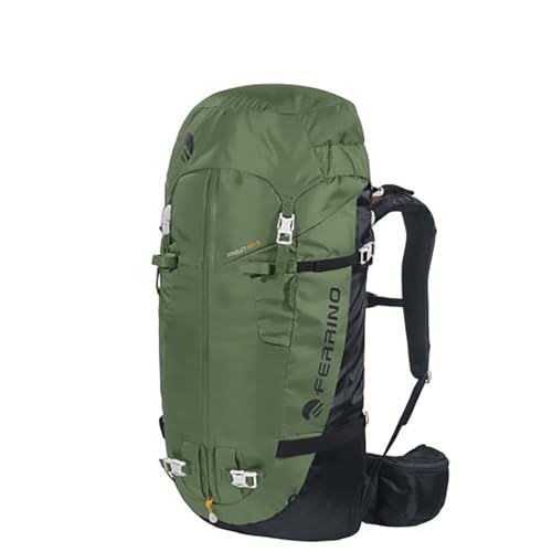Ferrino TRIOLET 48+5 GRAU Rucksack fuer Bergsteigen und Skitouren, geraeumig und vielseitig – Farbe: Gruen, gruen