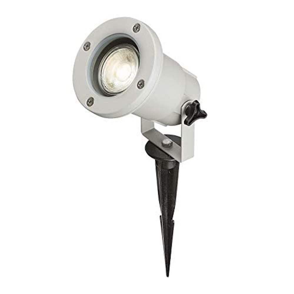 Knightsbridge 230V IP65 GU10 Ground Spike-Grey, Die cast Alluminium,