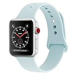Shielda Silicone Sport Strap Replacement Band for Apple Watch Series 3 / 2 / 1 38MM (TYPE Y - Turquoise)