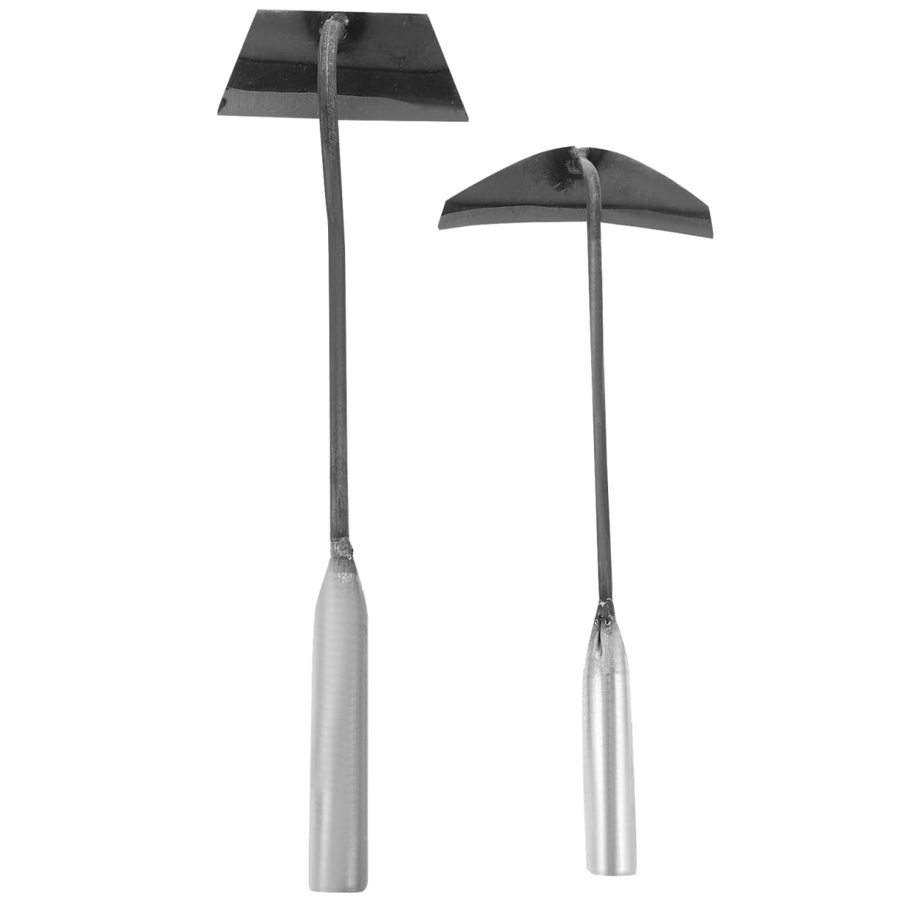 Happyyami 2pcs Garden Hoe Onion Hoe Portable Hand Plowing Tools for Gardening Cultivating Digging and Outdoor Use Includes Practical Tool Trapezoidal Crescent