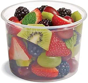 Plastic Food Storage Containers with lids – Foodsavers Deli Cups / Foodsavers for Portion Control & Miscellaneous - Commercial Duty, Watertight & Leakproof (16oz, 50pcs)