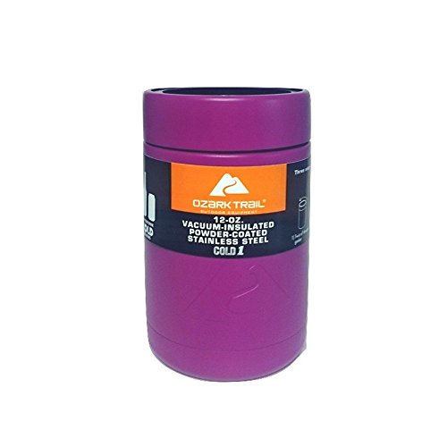 Powder Coated Ozark Trail 12 Ounce Double Wall Can Cooler Cup - Sports Teams and Color Themes (Magenta Pink)