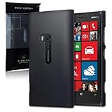NOKIA LUMIA 920 HYBRID RUBBERISED BACK COVER CASE - SOLID BLACK