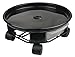 14'' (35.6cm) Plant Caddy With Wheels Black, Round Potted Plant Stand on Wheels Mover, Heavy Duty Plastic Potted Plant Stand With Wheels, Tray Pallet with Universal Wheels for Indoor Outdoor Home