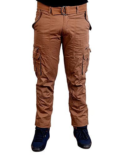 krystle men's cotton khakhi cargo pant