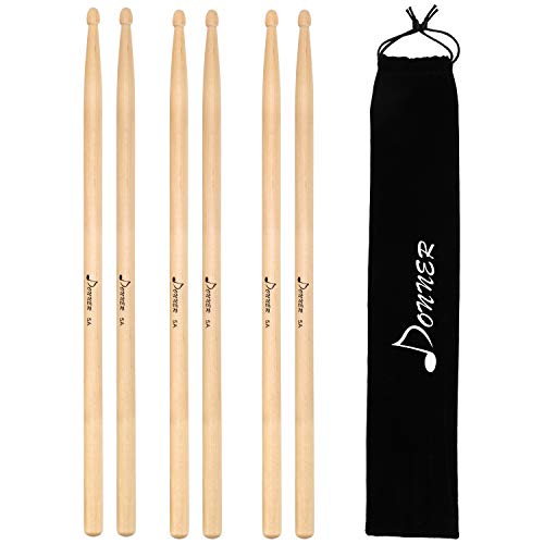 6 Donner+Sticks+Classic+Drumsticks+Carrying