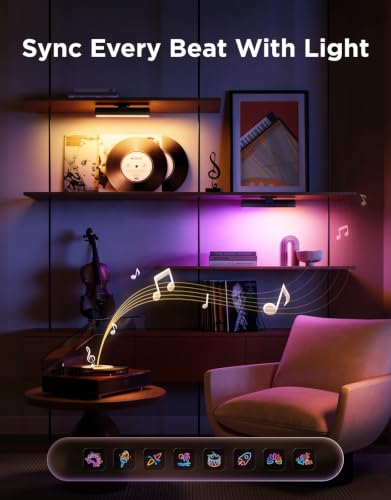 Govee Smart LED Light Bars, RGBICWW TV Backlight for Ambiance, Gaming, PC | Play Light Bar with 64 Scene Modes, Music Sync, 3 Installation, Compatible with Alexa, Matter, Google Assistant, Black