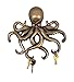 Decorative Octopus Bronze Finish Key Holder Wall Decor, 11 Inch