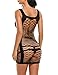 Avidlove Women's Fishnet Lingerie Mesh Chemise Babydoll Mini Dress Bodysuit Navy Blue