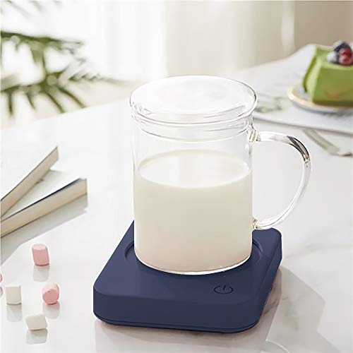VOBAGA Coffee Mug Warmer,Cup Warmer for Office Home Desk Use with Auto Shut Off after 4 Hours,Electric Beverage Warmer with Three Temperature Settings For Cocoa,Tea,Water,Milk,Soup,Navy Blue(No Cup) - Thumbnail 5
