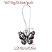 Jesming Long Vintage Butterfly Earrings For Women Fashion Jewelry Antiuqe Silver Plated Black Enameled Gothic Skull Punk Earring (Color: Black)