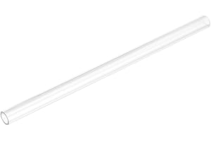 uxcell Rigid Round Clear Tubing 12mm(1/2") ID x 14mm(9/16") OD x 0.8Ft(250mm) Length Plastic Tube
