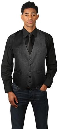Men's Black Full Back Dress Vest XX Large