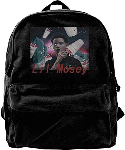 wergod Canvas Backpack Lil Mosey Pull Up Rucksack Gym Hiking Laptop Shoulder Bag Daypack For Men Women