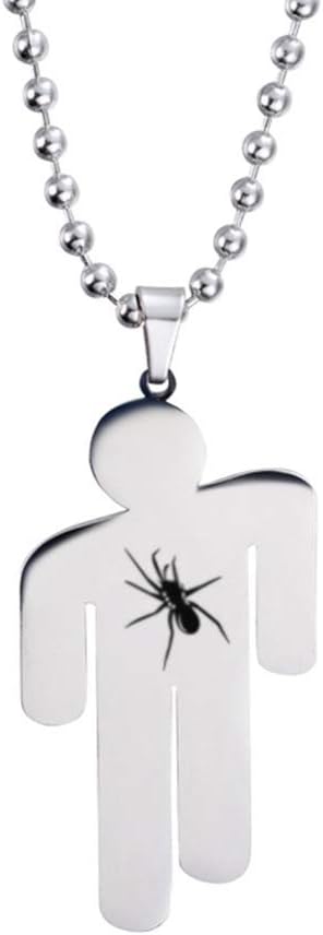 PORTOWN Billie Eilish Logo Necklace Stainless Steel Mirror Polish Pendant Necklace Fans Jewelry Gift