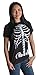 Ann Arbor T-shirt Co. Skeleton Rib Cage | Jumbo Print Novelty Halloween Costume Ladies' T-Shirt-Ladies, 2XL Black