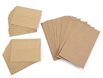 Darice&reg; 5 x 7 Blank Cards & Envelopes - Value Pack - 100 Count - Natural