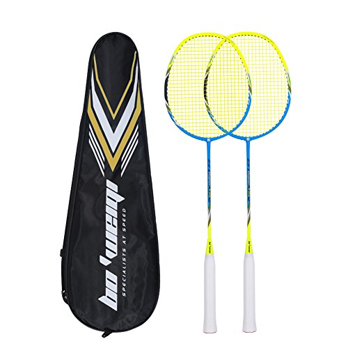 RUNACC Badminton Rackets Set Carbon Fiber Shaft Racquets High-end Badminton Racquets with Badminton Bag