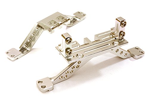 Integy RC Model Hop-ups C27652SILVER 4-Link Type Rear & Front Roll Mount w/Servo Mount for Axial SCX-10 Scale Crawler