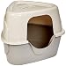 AmazonBasics Triangle Corner Covered Cat Litter Box - 26 x 20 x 23 Inches, Beige primary