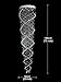 CRYSTOP Modern Chandelier Ceiling Lights Crystal Lighting Fixtures Lamp, Long Double Spiral Rain Drop Decoration Contemporary Fixtures with 7 Lights Beautiful Chandelier D20 X H71