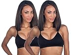 Anemone Seamless Padded V-Neck Cami Bra 04 - BLACK 2PACK OS