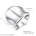 Minkang Fashion Jewelry 925 Solid Silver Classic Beautiful Womans Rings (8#)