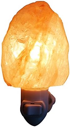 Iteasier Natural Himalayan Crystal Salt Lamp, Mini Hand Carved Bedroom Light, Release Anion for Air Purifying, Good Sleep (natural shape)