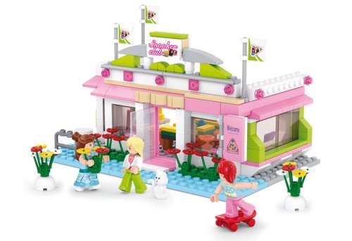 Girls Dream Town City Salon Cafe Pool Club Building Set Compatible with Other Major Building Blocks Starter Bundle