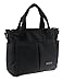 ROYALFAIR Small Diaper Bag Tote Bag for Toddler Mommy Messenger Tote Diaper Bags Purse with Stroller Hook (Black)