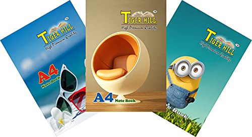 TIGER HILL A4 Note Book Ruled | 4 Registers 248 Pages | Free 5 PENS and 1 NEON Prime KIT | Total 4 Registers, 5 Pens and 1 Neon Prime Kit | 29 cm × 21 cm | TIGER HILL A4 Note Book Ruled | 4 Registers 248 Pages | Free 5 PENS and 1 NEON Prime KIT | Total 4 Registers, 5 Pens and 1 Neon Prime Kit | 29 cm × 21 cm |