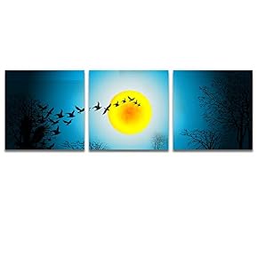 for Living Room Bedroom Home Artwork Charming Moonlit...