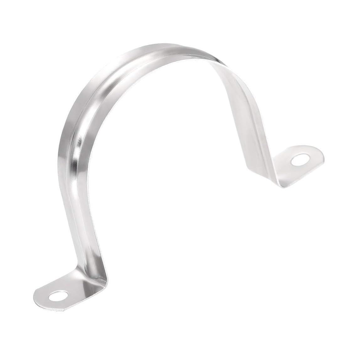 MACHSWON 63mm(2.5") Rigid Pipe Strap 2 Holes U Bracket Cable Clamp, 201 Stainless Steel Tension Tube Clip Conduit Clamp Hanger 8pcs