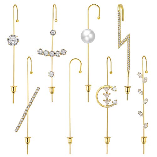 Ear Wrap Crawler Hook Earrings | Hypoallergenic Piercing Gold Ear Cuffs Crawler Hook Earrings for Women