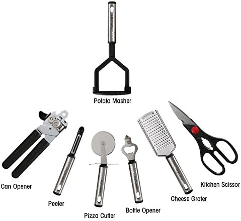 NEXGADGET 42 Pièces Kit Ustensiles de Cuisine en Acier Inoxydable, Set d'Ustensiles de Cusine en Silicone, Lot d'Accessoires Cuisine, Multiples Ensemble Comprend Spatule, Cuillère, Fouet et Plus