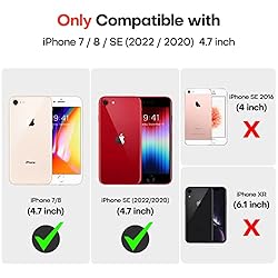 TOCOL 3 in 1 for iPhone SE Case 2020/2022, iPhone