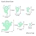 Six Timid Ghosts Wall Decals Halloween Decorations Glow in The Dark, XYIYI Spooky Wall Stickers for Halloween Party Kids Home Room Décor