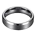 Will Queen 6mm Beveled Matte Tungsten Carbide Rings for Men Women Comfort Fit Wedding Bands Promise Rings
