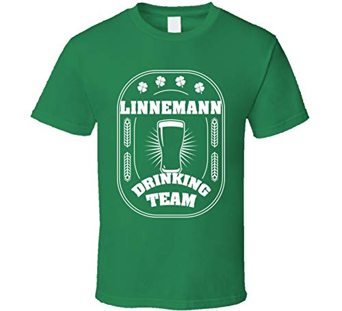 Shambles Tees Linnemann Drinking Team St Patricks Day Last Name Group T Shirt L Irish Green - 