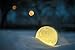 KUNGKEN Rechargeable 3D Printing Moon Lamp Premium Touch Control Luna Night Light Dimmable 2 Colors LED Mood Lamp with Magnetic Wooden Mount 3.15IN