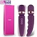 Electric Vibrator Magic Wand Massager – Double Use G Spot Sex Toy Stimulator Neck Massager with Dual Vibrations (Head and Tail) 17 Vibration Patterns – Lyps Massage Wand (Purple) (Purple)
