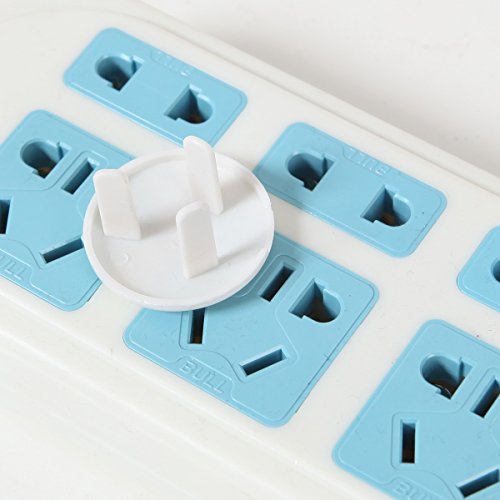 36 Pieces White Electric Socket Outlet 3 Plugs Safety Cover Protectors Caps for Baby Children Kids Infrant - Thumbnail 2