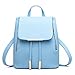 z-joyee Casual Purse Fashion School Leather Backpack Shoulder Bag Mini Backpack for Women & Girls,Sky Blue