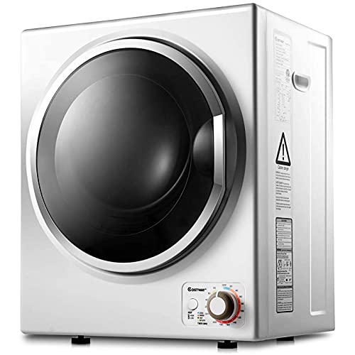 COSTWAY Compact Laundry Dryer, 110V Electric Portable Clothes Dryer with Stainless Steel
