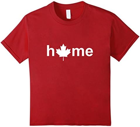 Kids Home Canada Maple Leaf RED Shirt 4 Cranberry