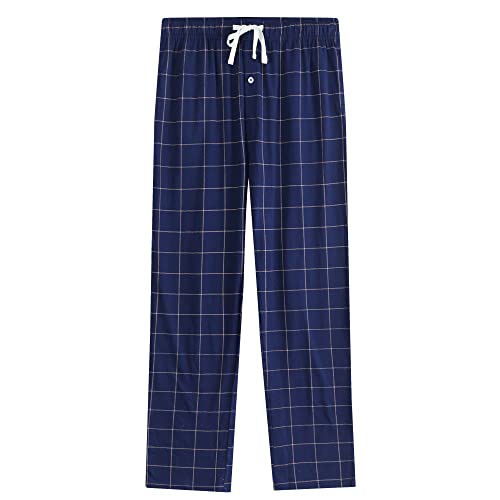Vulcanodon Mens Cotton Pajama Pants, Lightweight Sleep Pants with