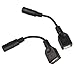 BQLZR USB Female to DC 5.5x2.1mm Female DC Power Supply Extension Adapter Cable Pack of 2